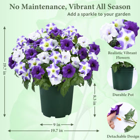 Martine Mall UV-resistant outdoor flowers retain vibrant color under sun and wind.
