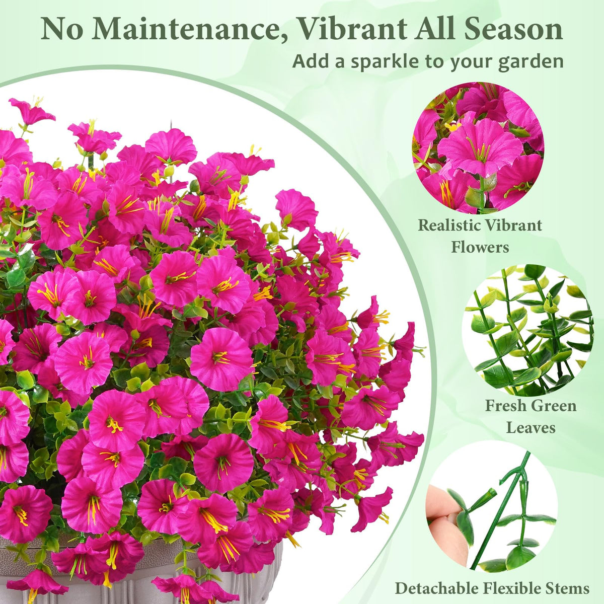 MARTINE MALL vibrant colors outdoor fake flowers for lively seasonal décor