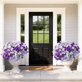 MARTINE MALL vibrant purple petunia in garden demonstrates enduring color for year-round charm.
