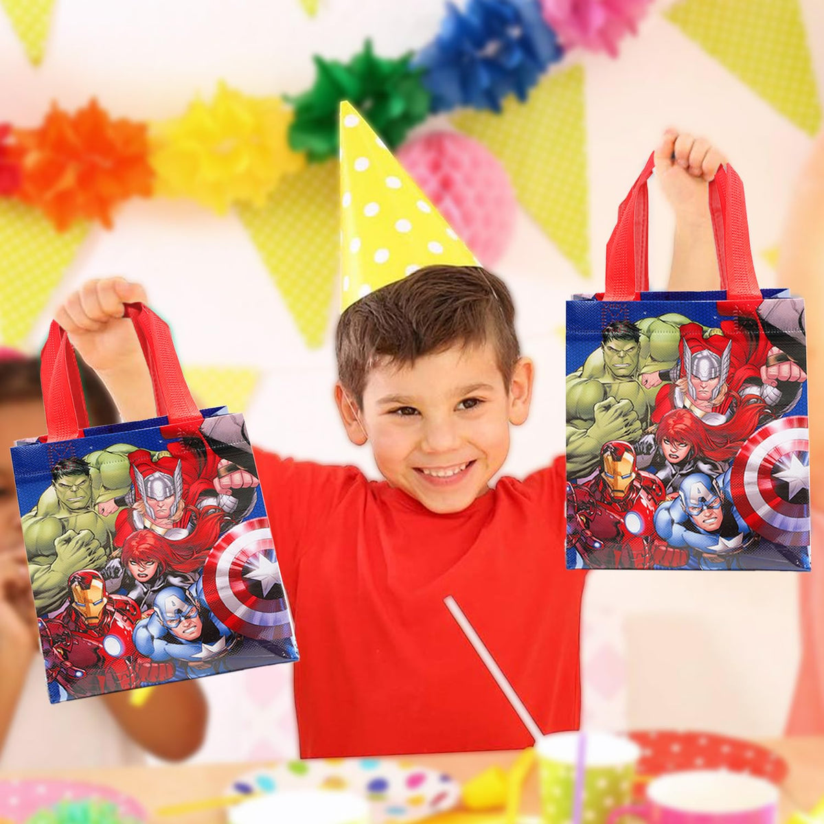 Vibrant Avengers illustrations ideal for non-candy Halloween treats and loot bags