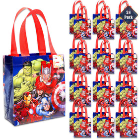 Marvel Avengers party favor bags with colorful superhero artwork for kids' loot bags