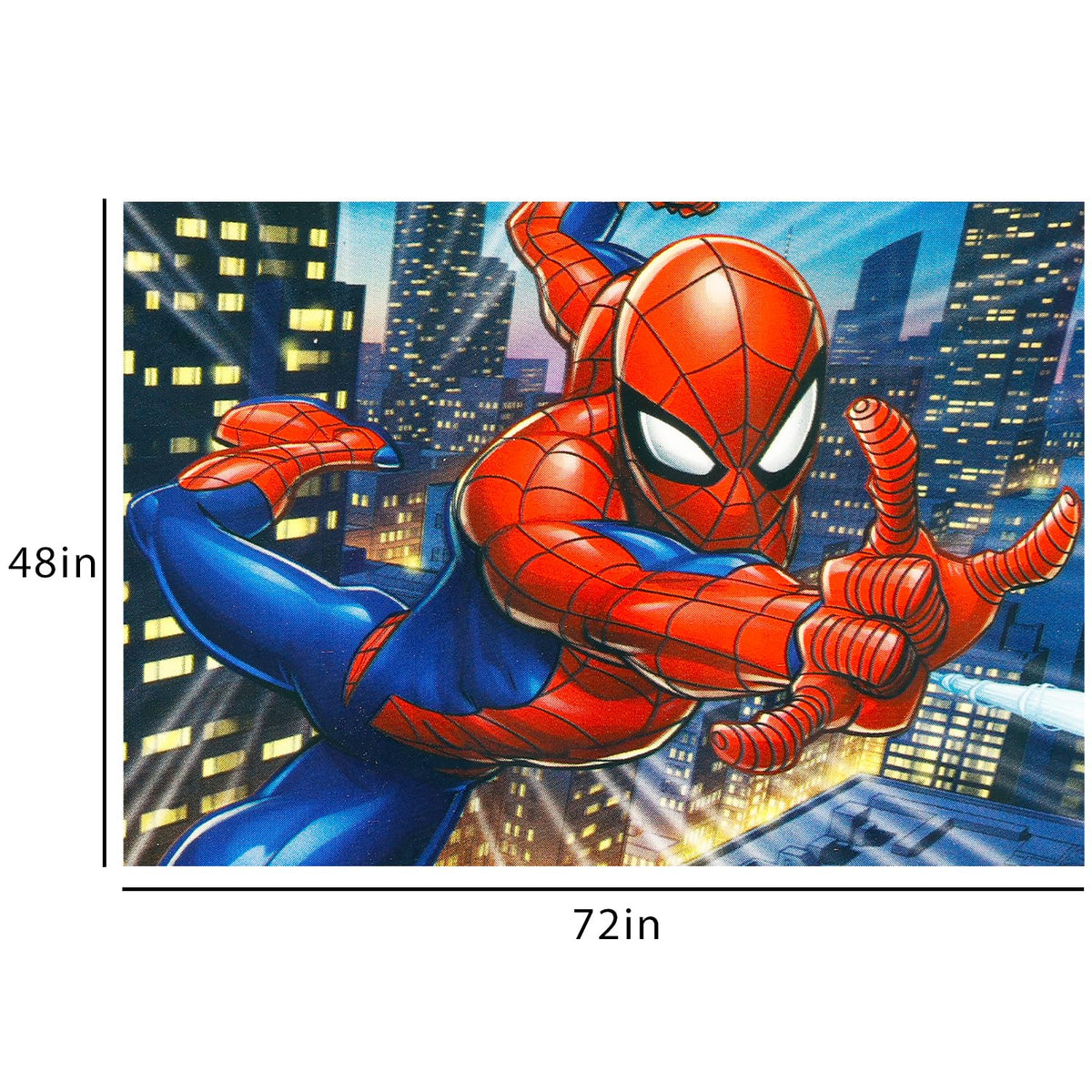 Marvel Spiderman rug with detailed artwork, ideal for playtime and reading.