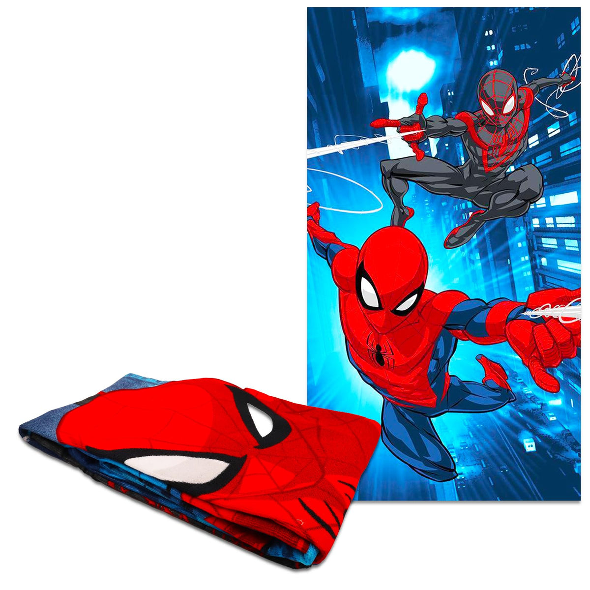 Marvel Spiderman tote bag ready to carry the towel to the pool or beach.