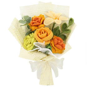 Marvogo crochet sunflowers bouquet for long-lasting home decor