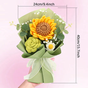 Marvogo crochet tulips bouquet, charming gift for loved ones.