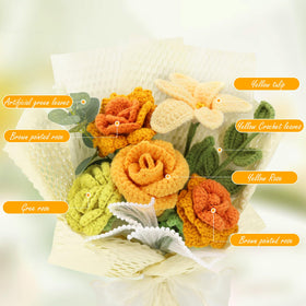 Marvogo crochet tulips and lilies of the valley, soft cotton texture