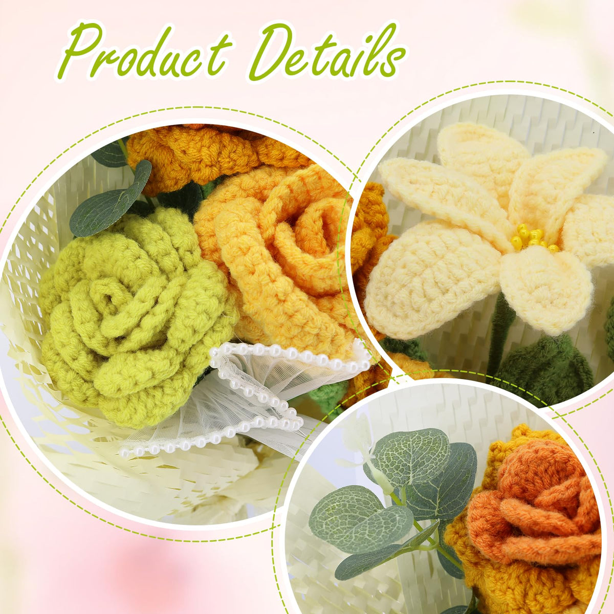 Marvogo easy-care crochet flowers with minimal upkeep