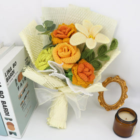 Marvogo gift-packaging-ready crochet bouquet for loved ones