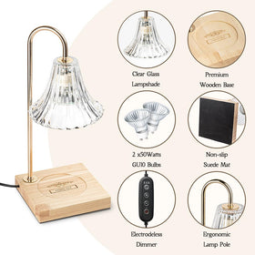 Marycele lamp features timer and dimmer for customizable fragrance sessions