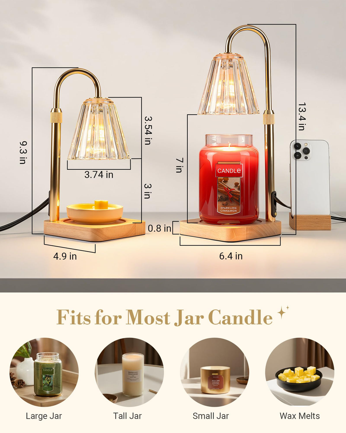 Marycele dimmer control lets you tailor scent strength to any room.