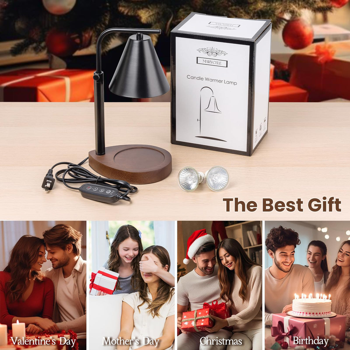 Marycele night light ambience provides soft guidance and warm glow for bedrooms.