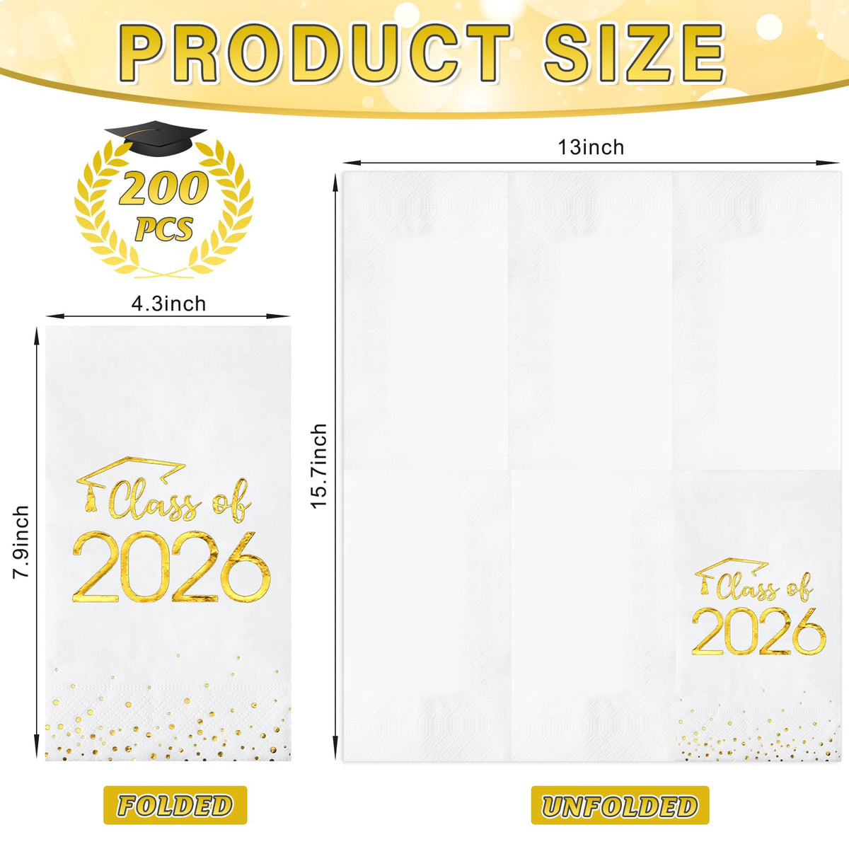 MASHAN graduation napkins disposable, enabling quick cleanup after celebrations