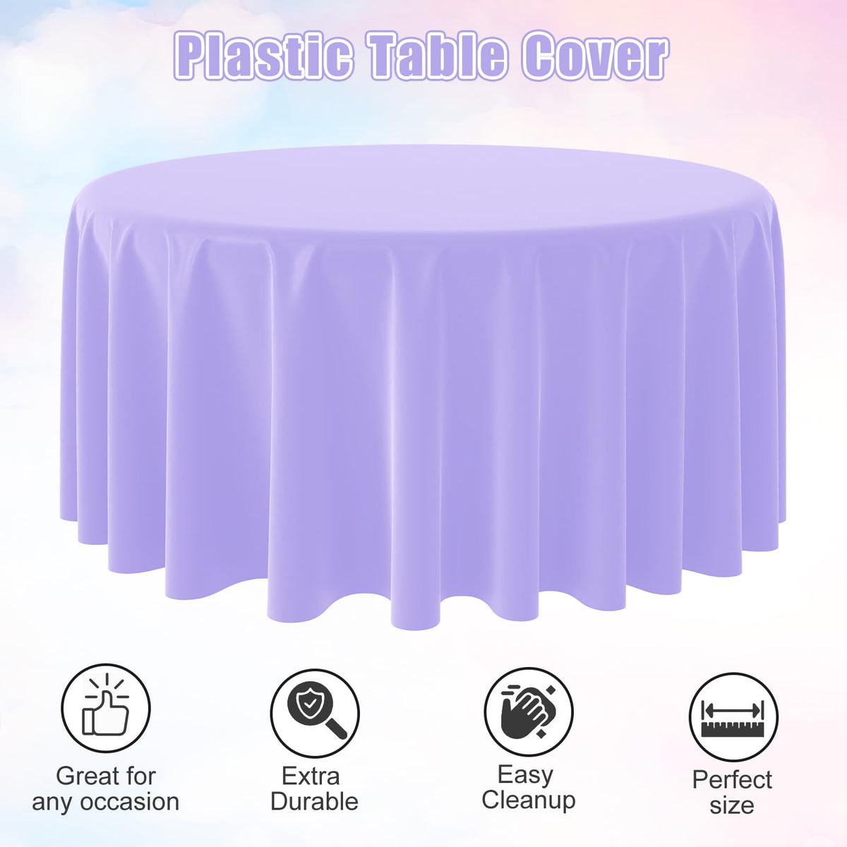 MASHAN rainbow round tablecloth in green perfect for outdoor celebrations