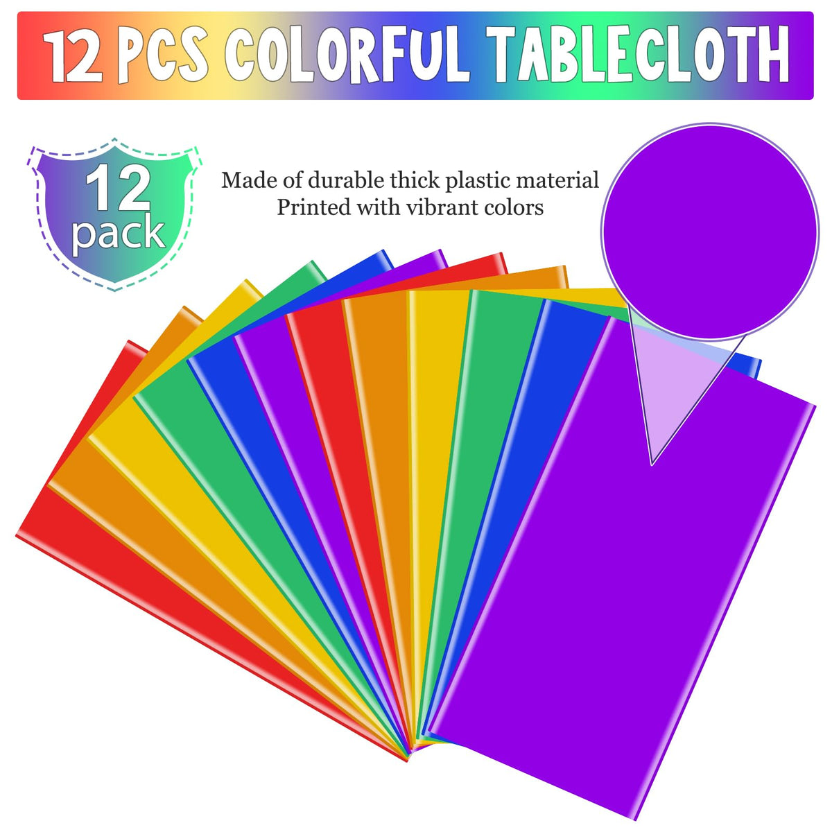 MASHAN rectangle tablecloth 54 by 108 inches laid on a long table.