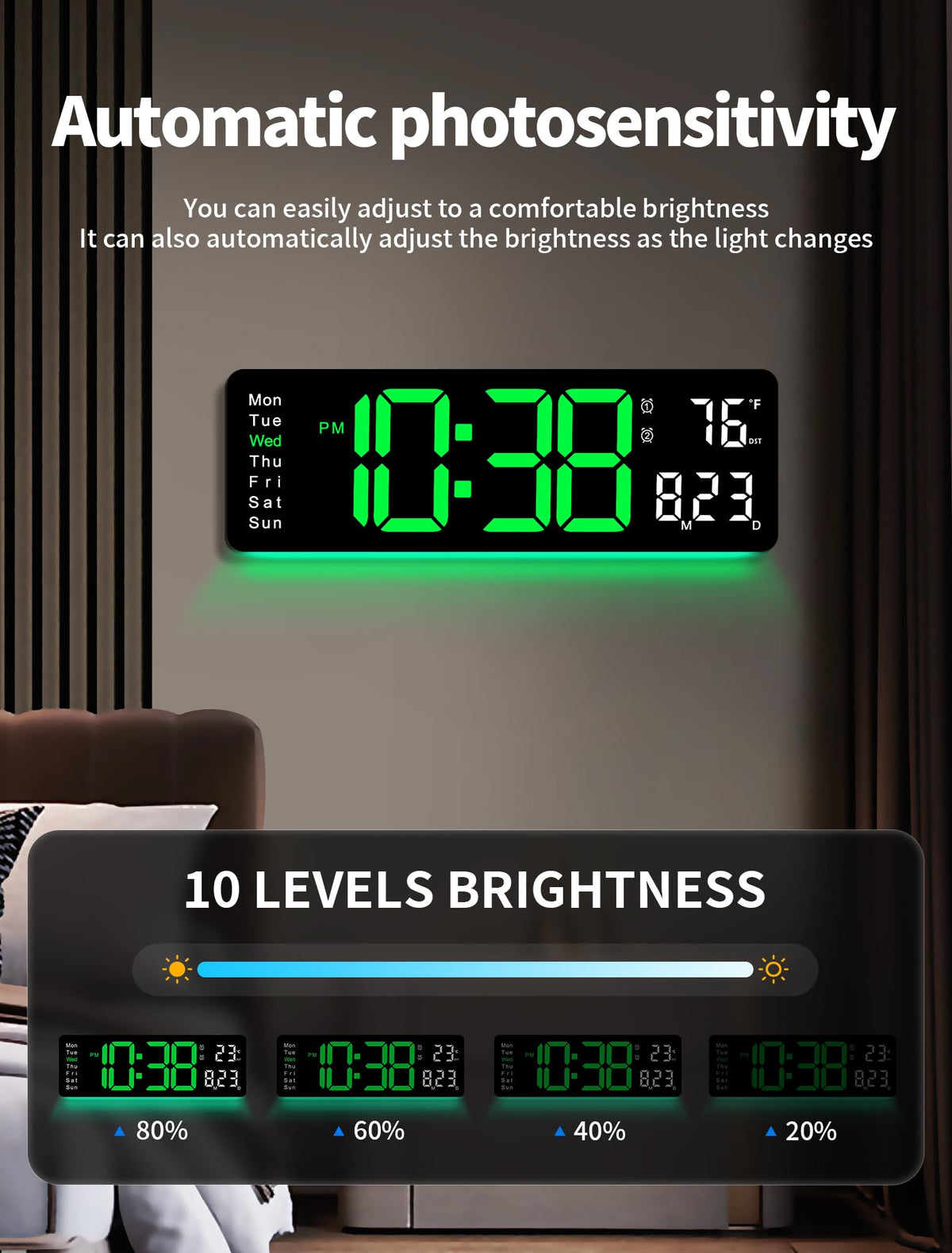 MASHI auto-dimming sensor adapts brightness to surroundings