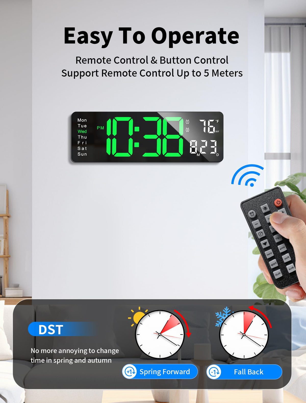 MASHI automatic daylight saving time updates the clock