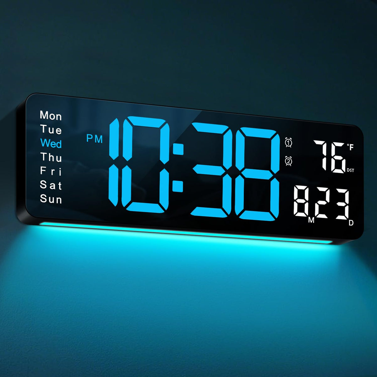 MASHI date-week-temperature readout helps plan daily activities