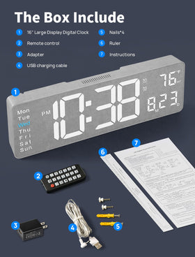 MASHI grey wall clock blends modern style with functional display