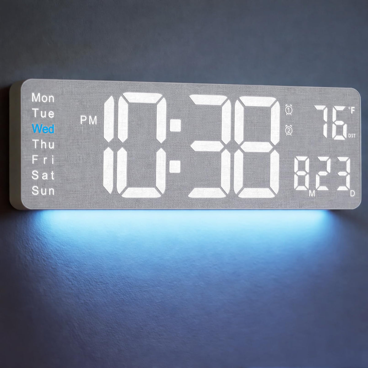 MASHI 2026 clock face with fabric texture adds warmth to any wall