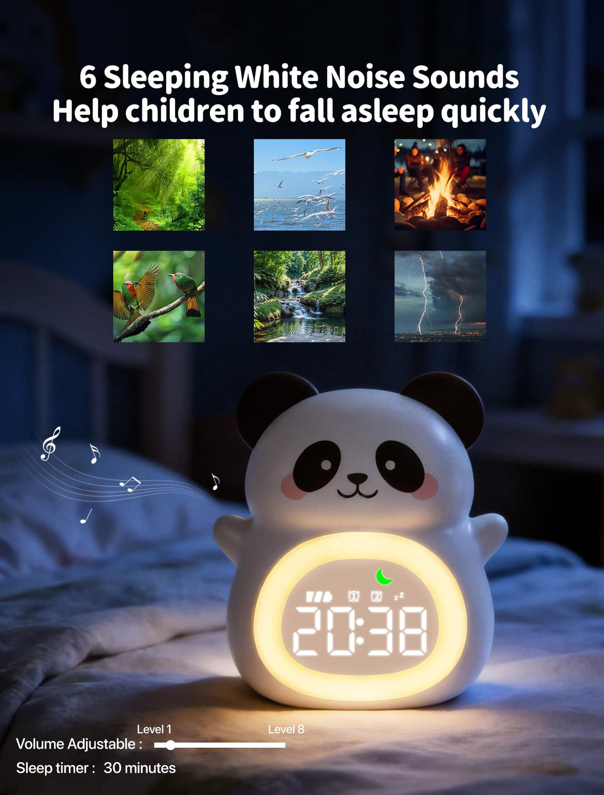 MASHI Panda dual independent alarms for different schedules
