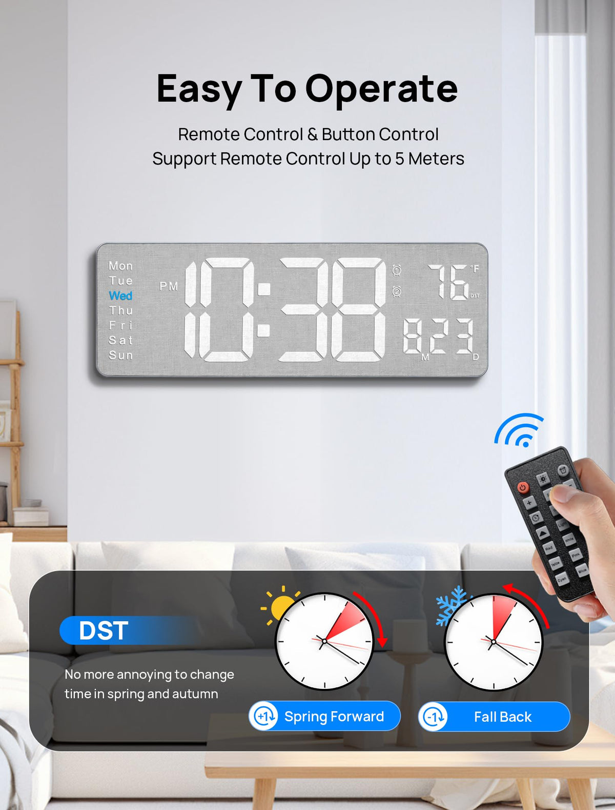 MASHI plug-in power adapter ensures reliable operation with a long cord