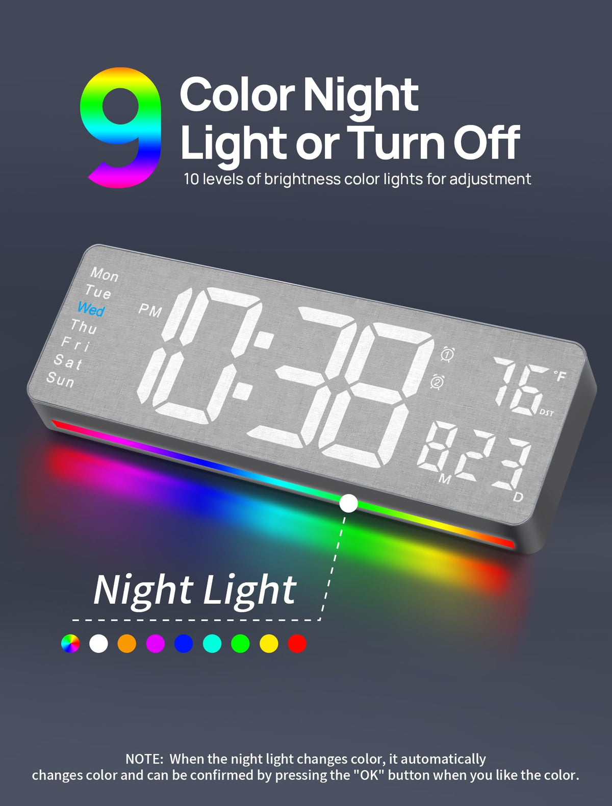MASHI RGB night light offers ambient color options for cozy evenings
