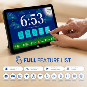 Masjidal Bluetooth speaker connection enhances athan with richer sound.