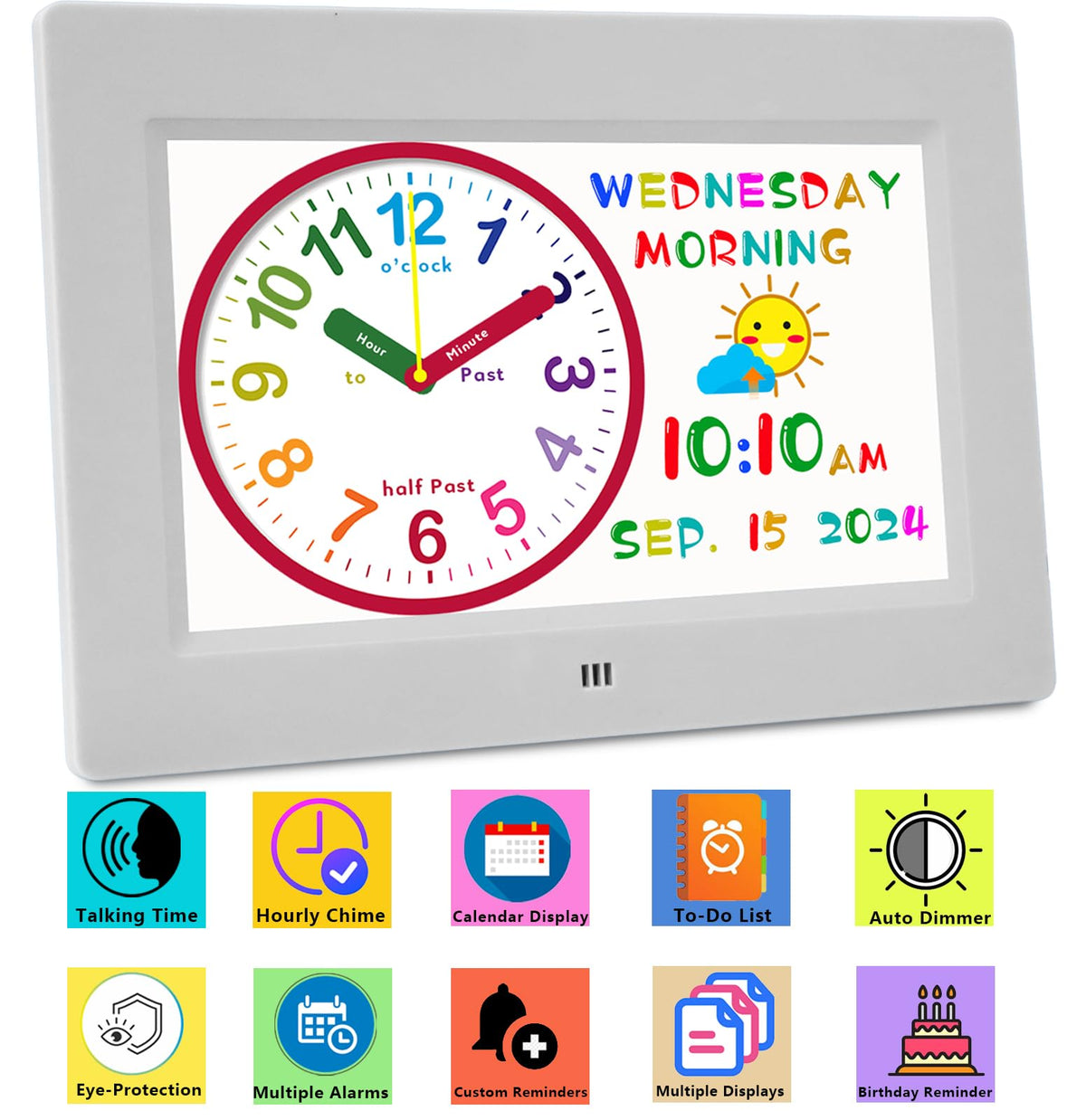 Massii Digital Teaching Clock remote control enables easy setup.