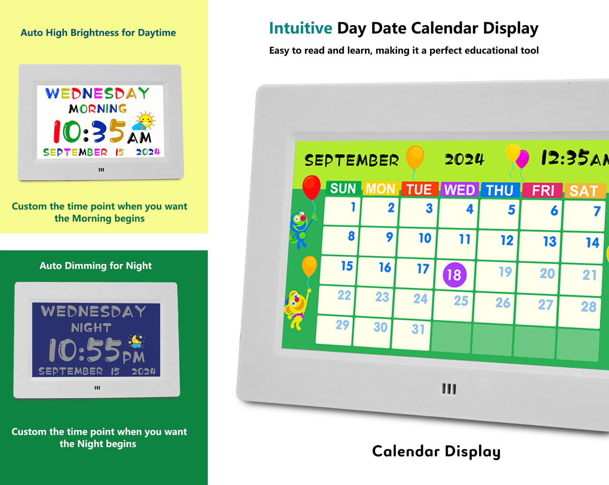 Massii Digital Teaching Clock voice time provides hourly announcements for learning.