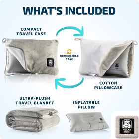 Back-neck snap system keeps the blanket in place while seated.