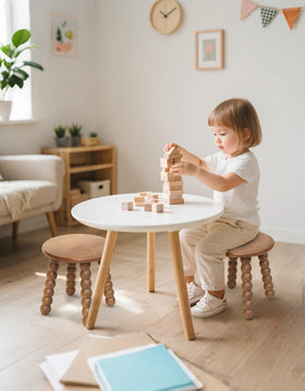Masupu durable wood stool designed for daily kitchen use and reliable support.