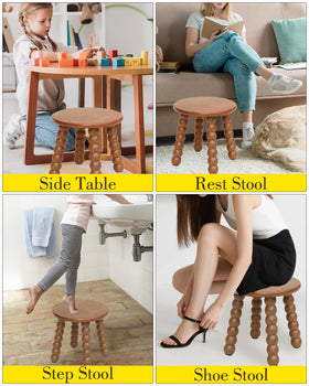 Masupu multi-purpose step stool doubles as plant stand and seating option.