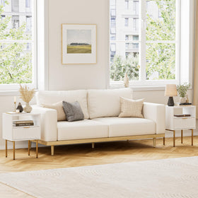Masupu nightstand suits bedrooms or living rooms with versatile placement.