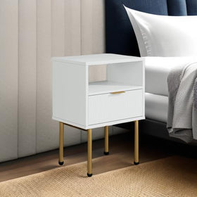 Masupu nightstand beside-bed companion for lamps and remotes.