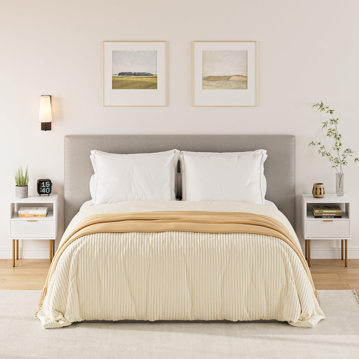 Masupu durable MDF frame with gold legs supports daily use.