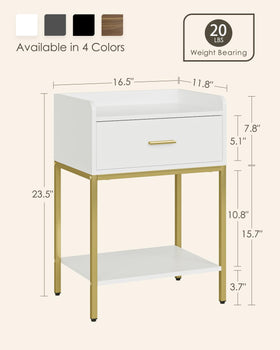 Masupu white wood planks create a clean, modern look for the bedside table.