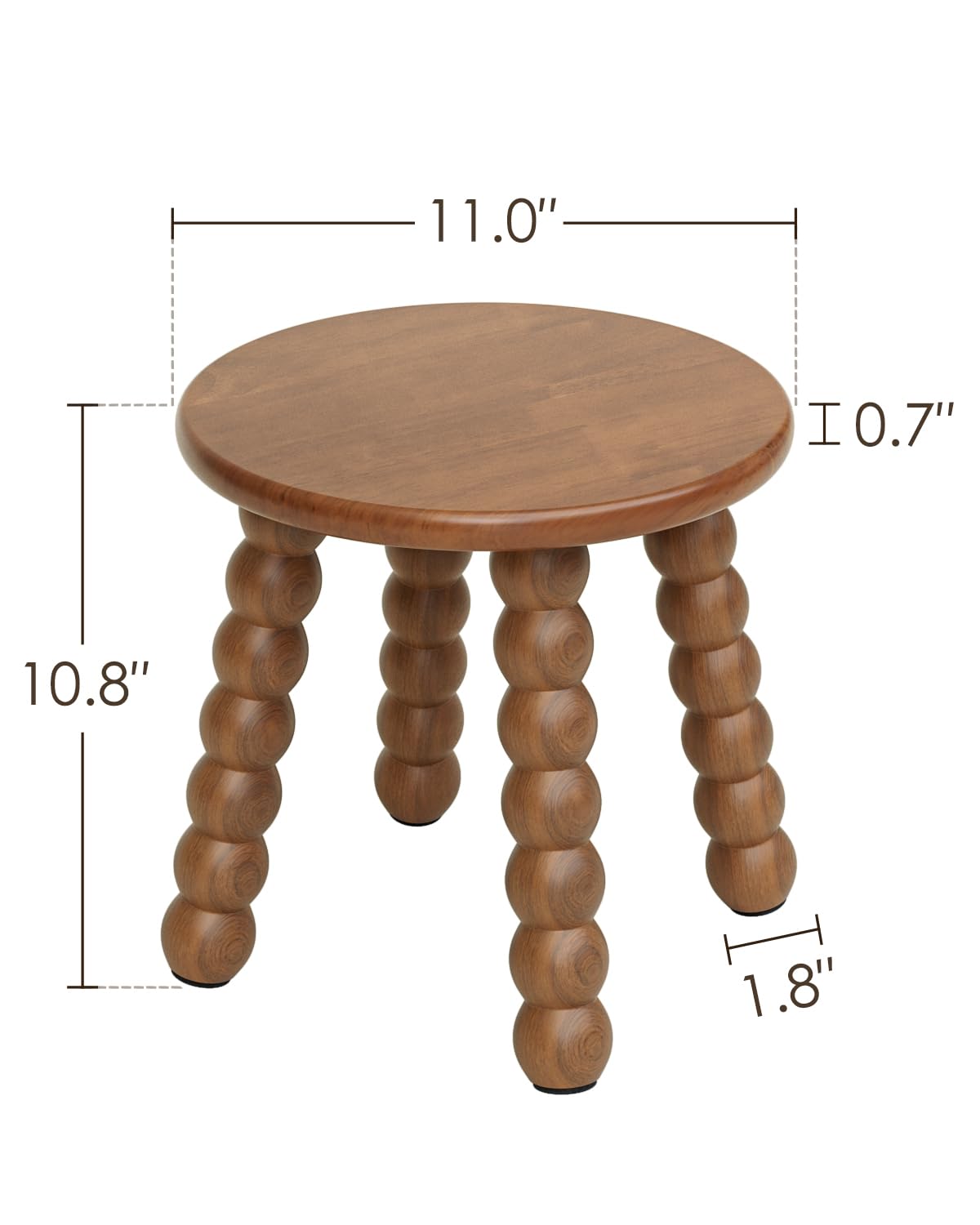 Masupu walnut brown finish enhances decor while staying durable and sturdy.