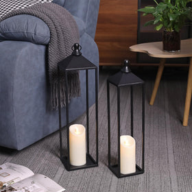 MATAHUM flameless candle inside lantern for safe ambiance