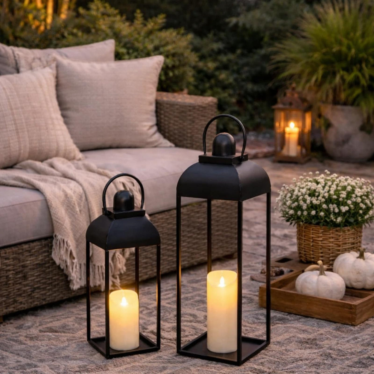 MATAHUM flameless candles inside offer easy upkeep.