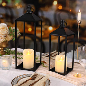 MATAHUM artisan-metal finish lanterns with handmade character
