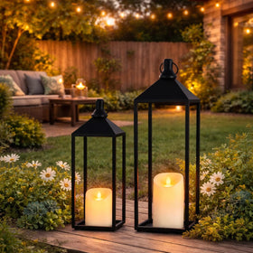 MATAHUM lantern with removable flameless candles for versatile decor use