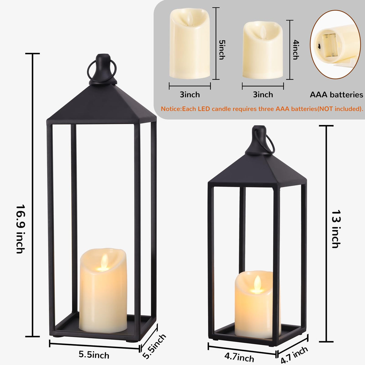 MATAHUM small black lantern on a side table for intimate lighting