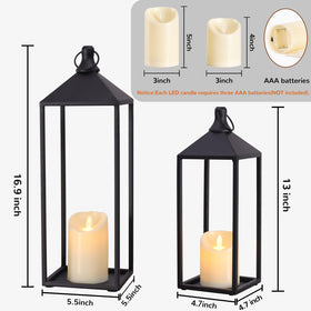 MATAHUM small black lantern on a side table for intimate lighting