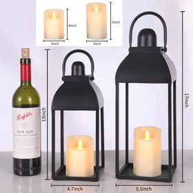 MATAHUM lanterns 13-inch outdoor indoor centerpiece for versatile table styling.