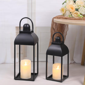 MATAHUM lanterns 17-inch outdoor indoor centerpiece enhances porch ambiance.
