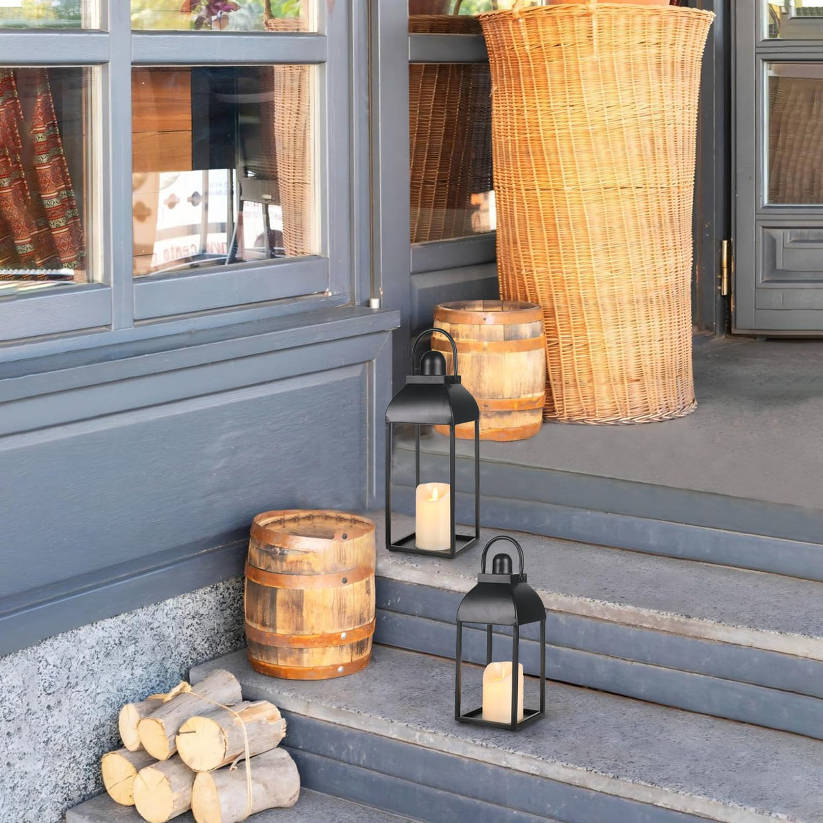 MATAHUM lanterns holiday decor bring seasonal charm indoors.