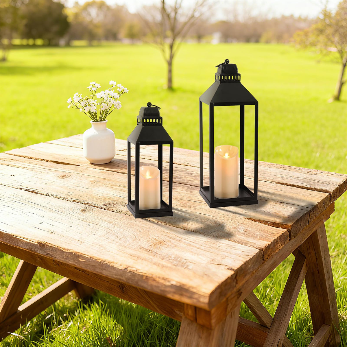 MATAHUM no-glass lantern design simplifies cleaning and shipping.