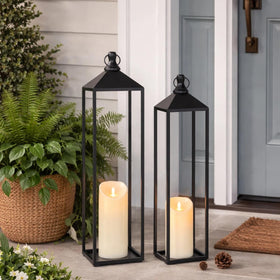 MATAHUM outdoor porch lanterns brighten entryway at night