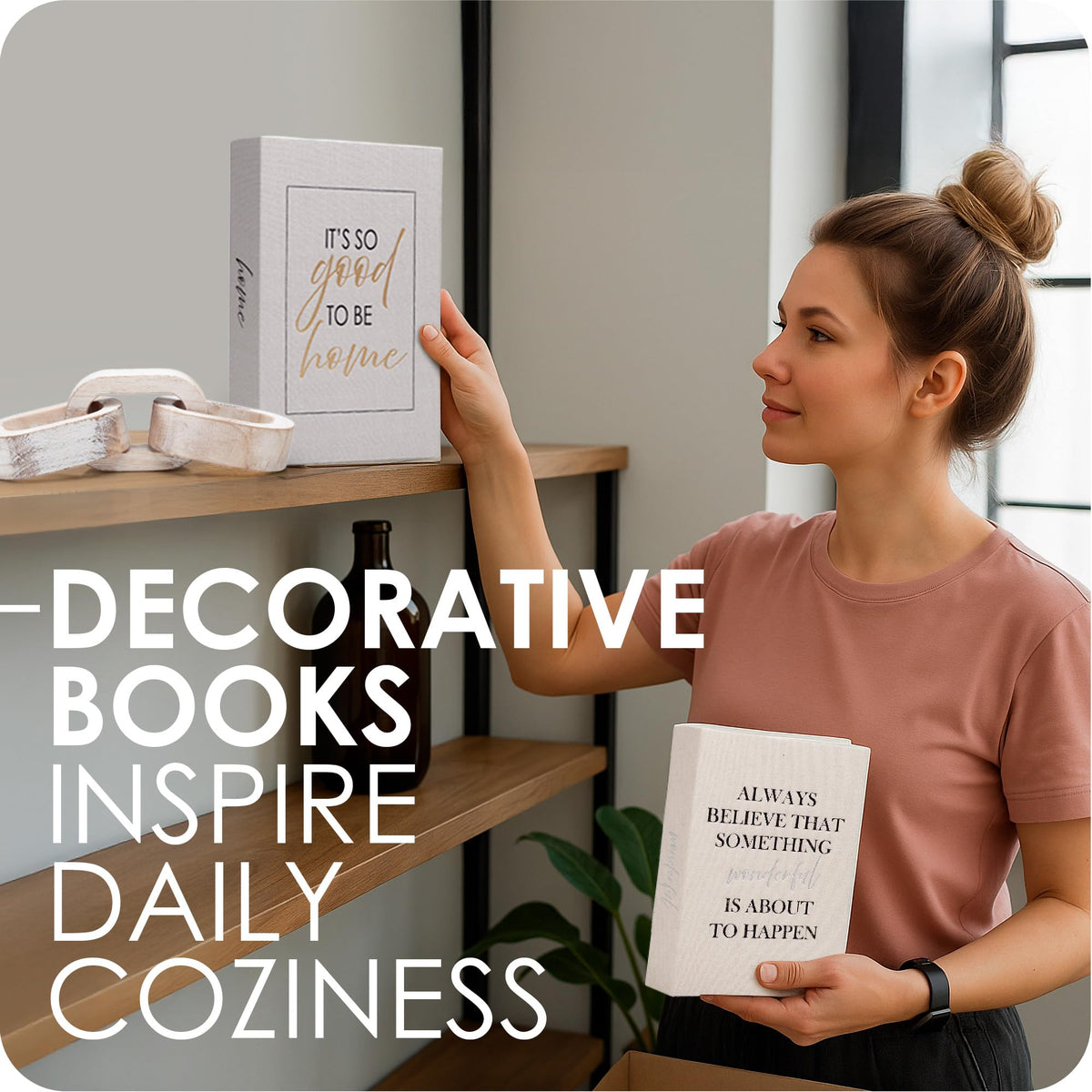 MATATURE faux book box shows magnetic closure for secure storage