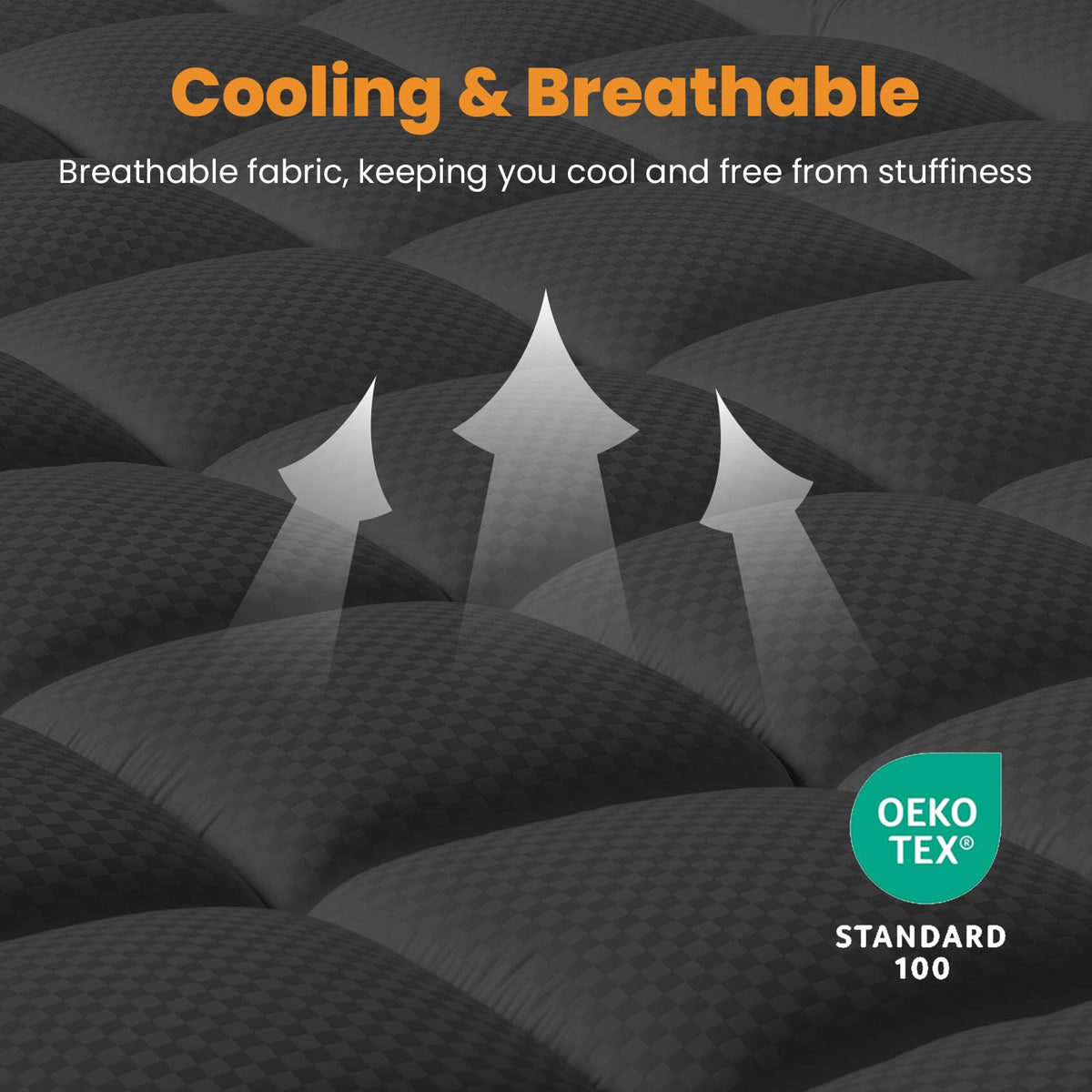 MATBEBY cooling breathable queen pad promotes airflow for cooler nights